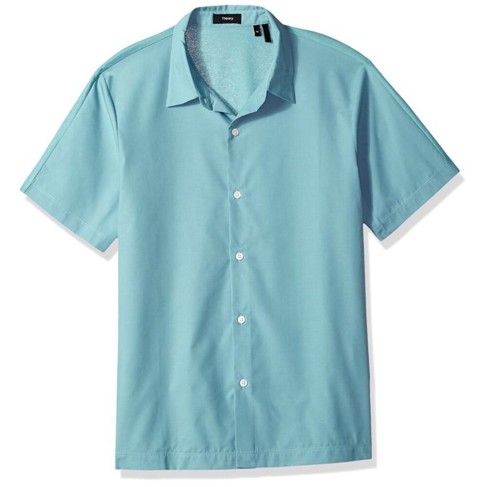 Theory Men's Contrast Short Sleeve Woven